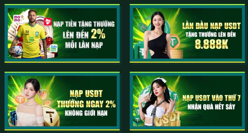 Ưu đãi nạp tiền và thưởng USDT – Bước tiến đúng hướng của nhà cái 4.0